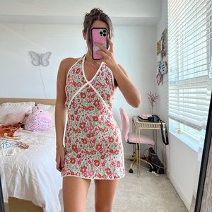 Zara mini floral summer dress halter